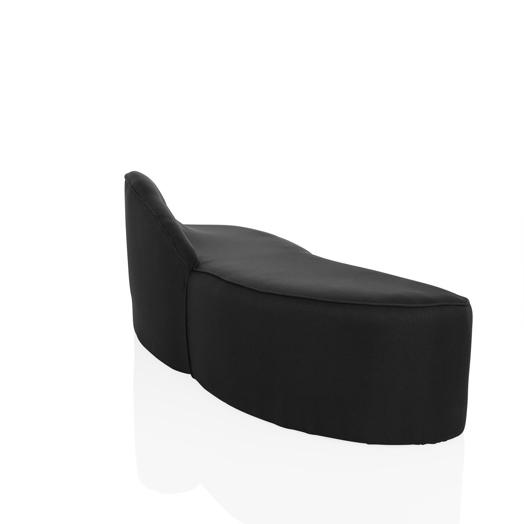 BARACOA Chaise longue destra tessuto nero 7