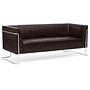 CURACAO Lounge Sofa Faux Leather Brown 1