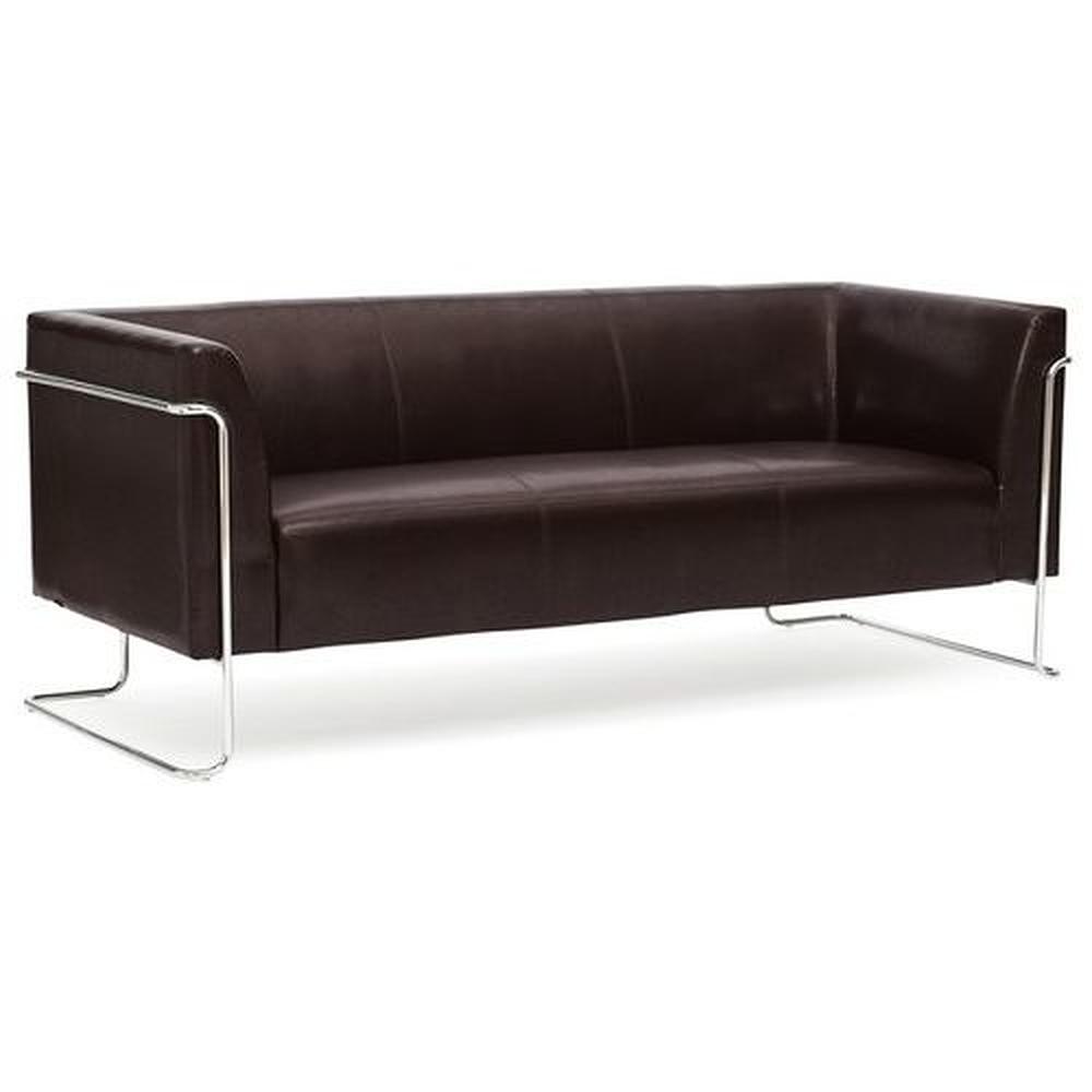 CURACAO Lounge Sofa Faux Leather Brown 1
