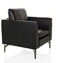 BAVERO Lounge Chair Faux Leather Black 5