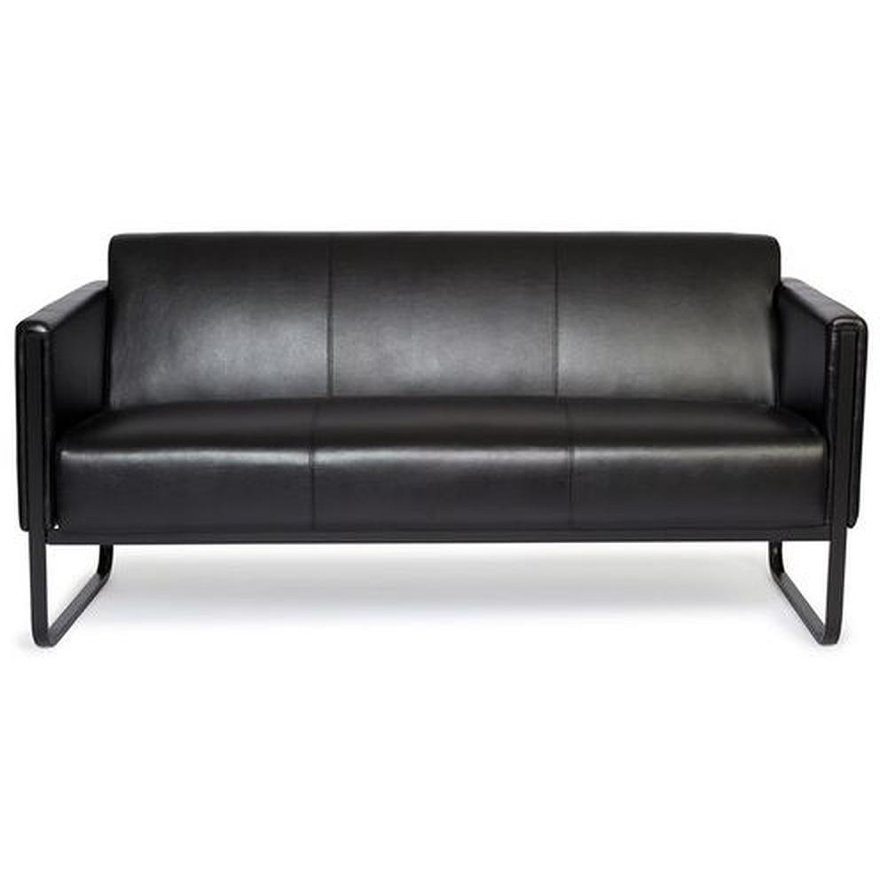 BALI BLACK 3-seater sofa faux leather black 0