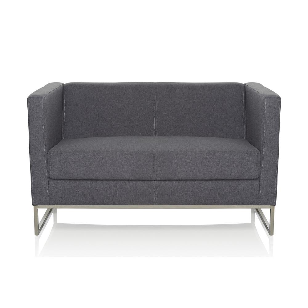 BARBADOS 2-seater sofa fabric grey 0