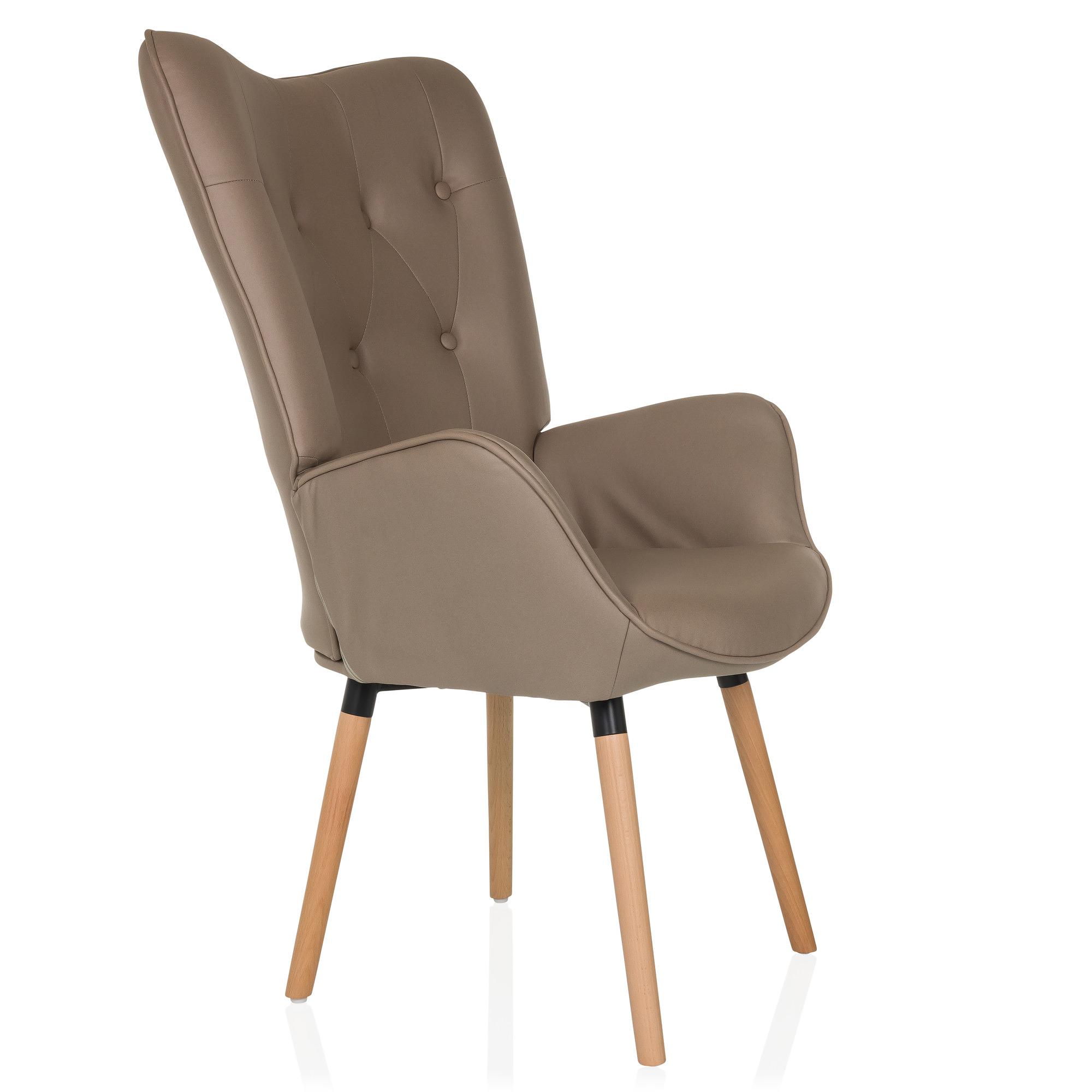 HAVENIO I Armchair Fabric Velvet Brown 2