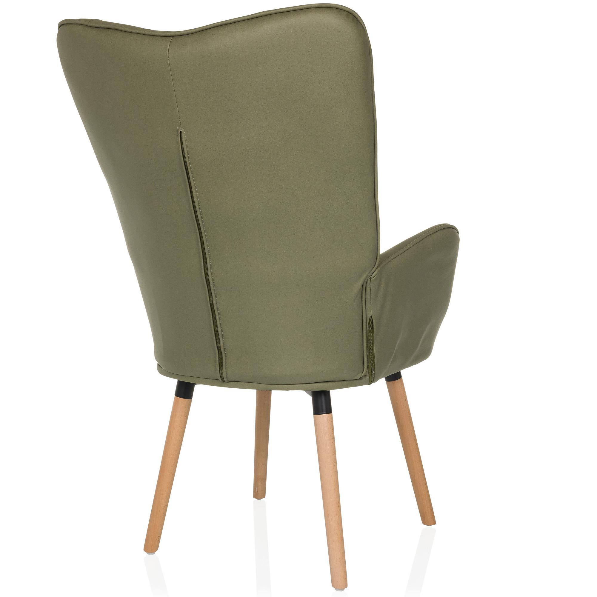 HAVENIO I Armchair Fabric Velvet Olive Green 6