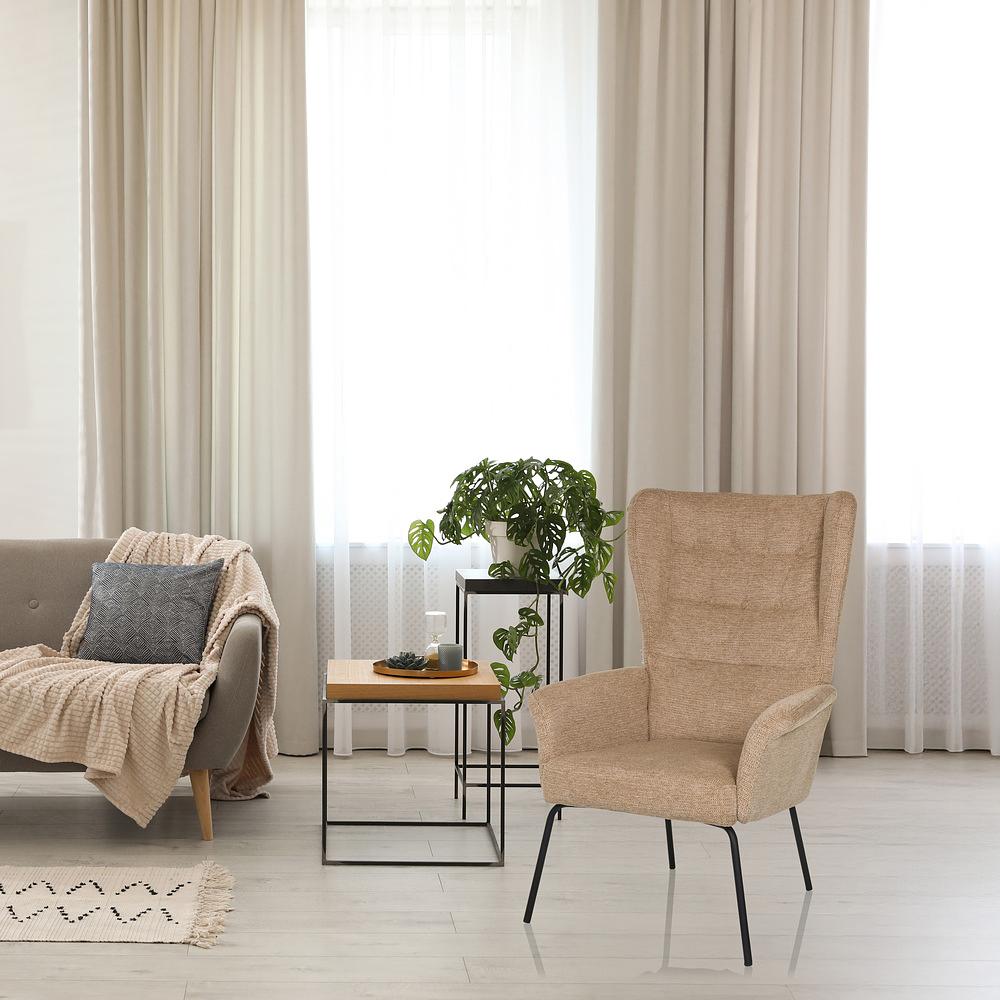 HAVENIO Armchair Fabric Beige 2
