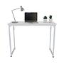 Workspace I Scrivania Acciaio Legno Bianco 1