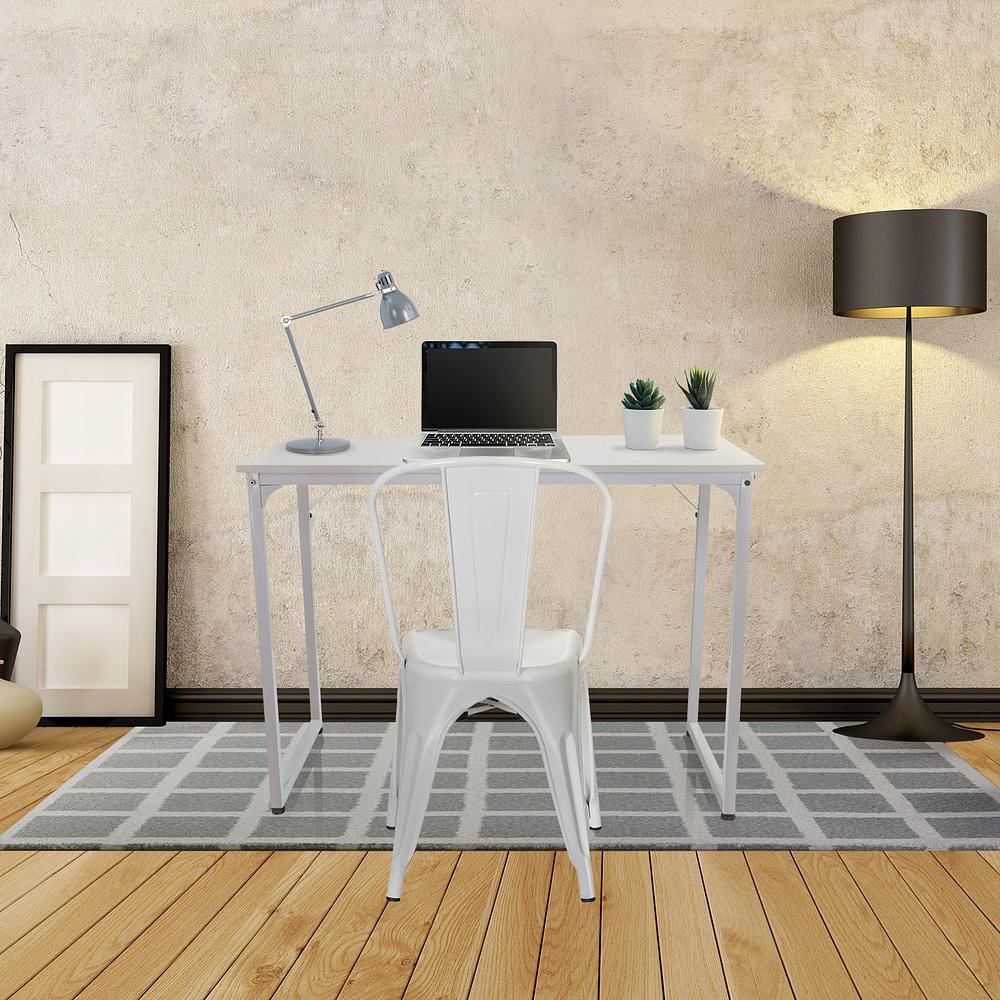 Workspace I Desk Steel Wood White 3