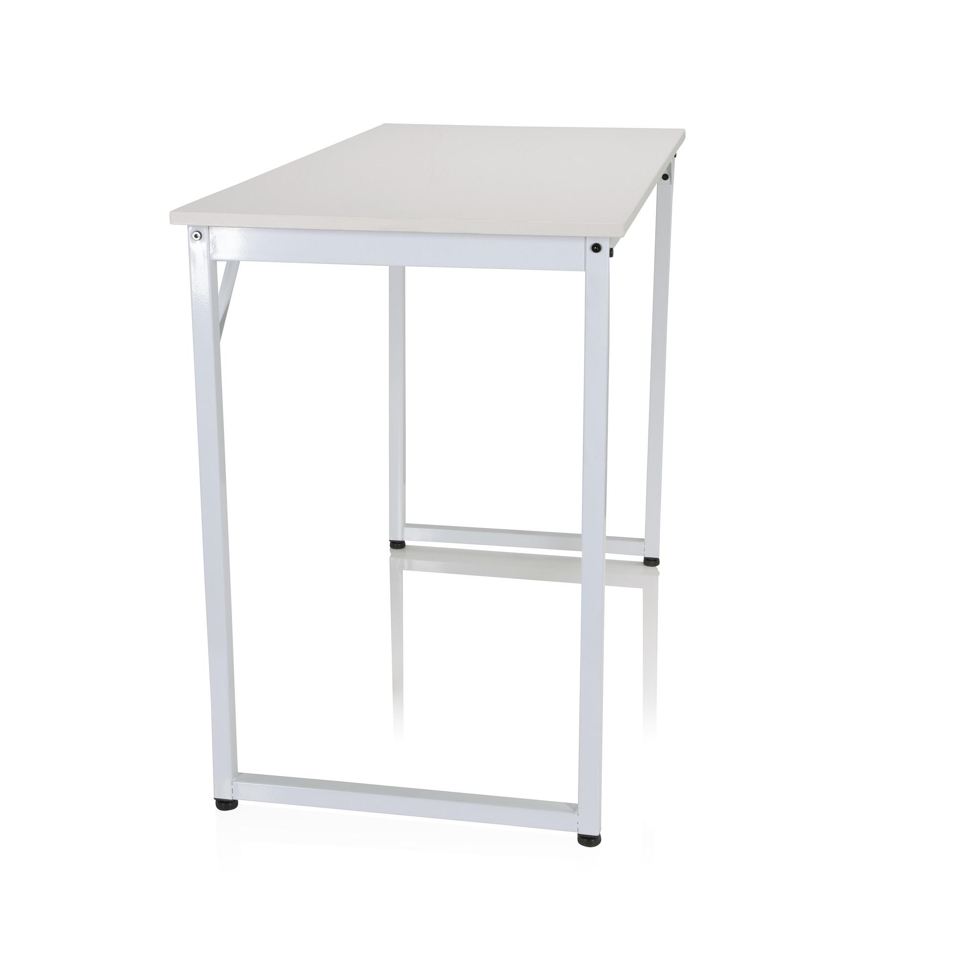 Workspace I Scrivania Acciaio Legno Bianco 7