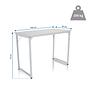 Workspace I Scrivania Acciaio Legno Bianco 4