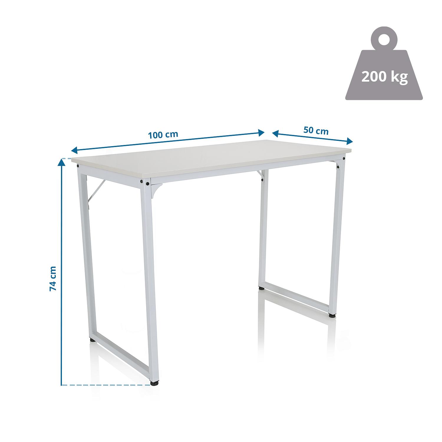 Workspace I Scrivania Acciaio Legno Bianco 4