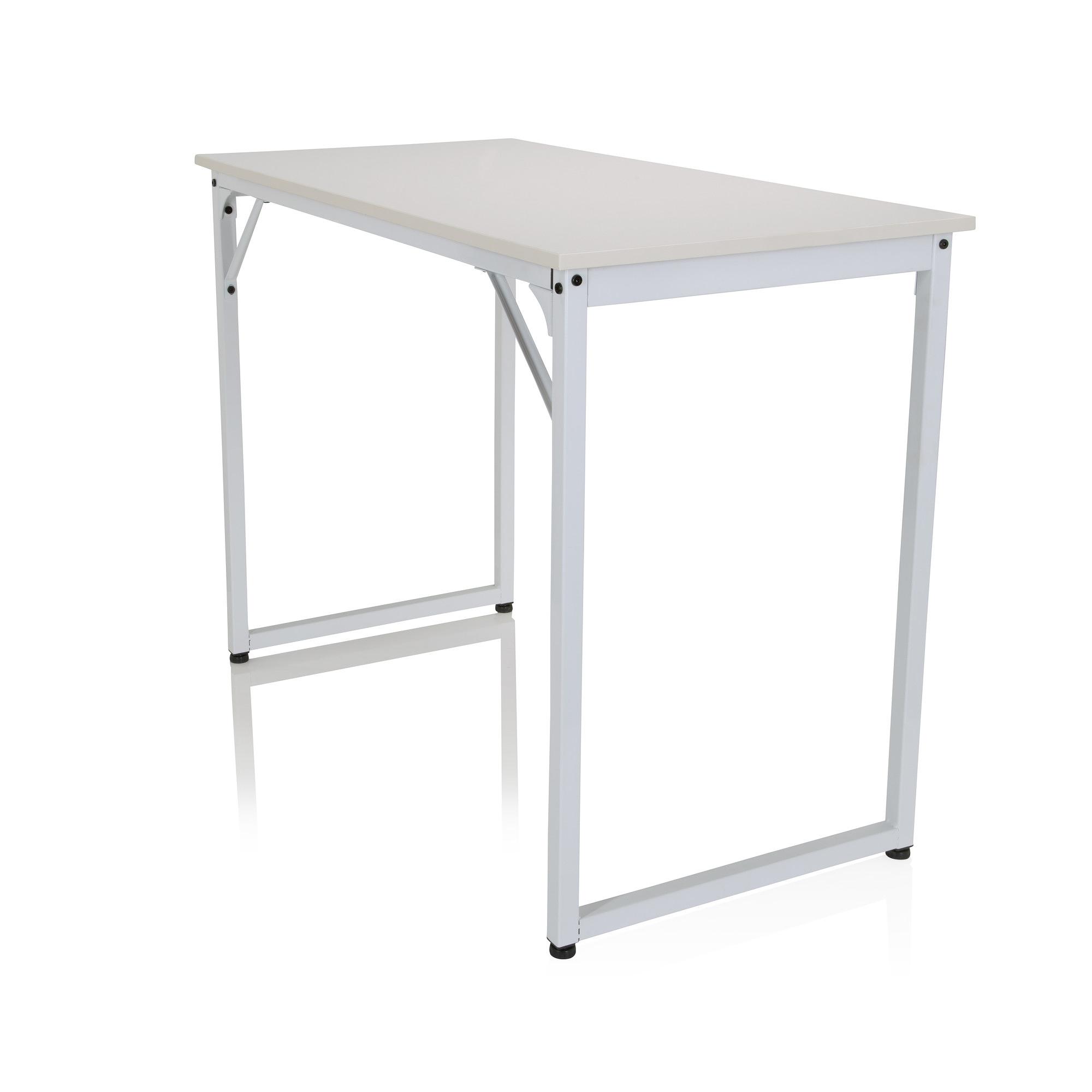 Workspace I Scrivania Acciaio Legno Bianco 8