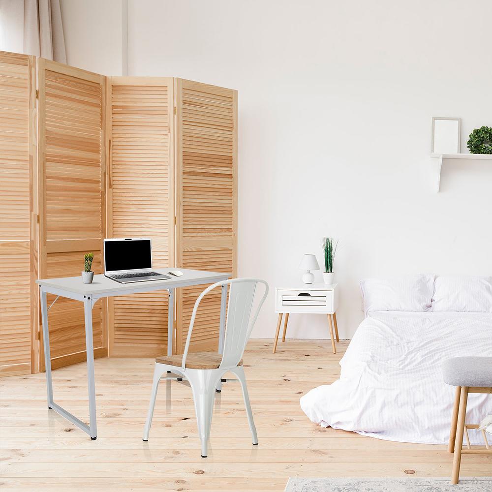 Workspace I Desk Steel Wood White 5