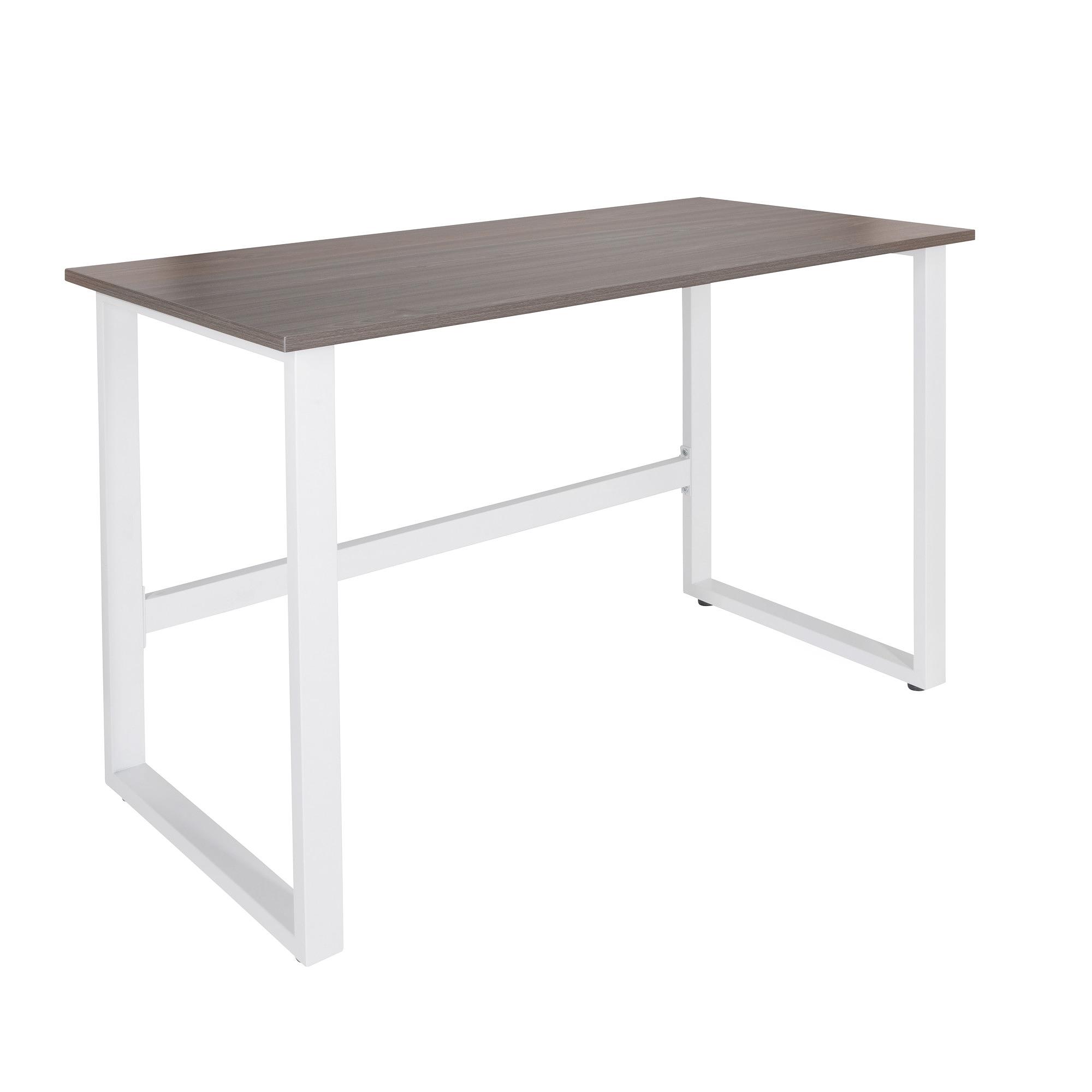 Workspace Light I Scrivania Legno Acciaio Grigio Bianco 7
