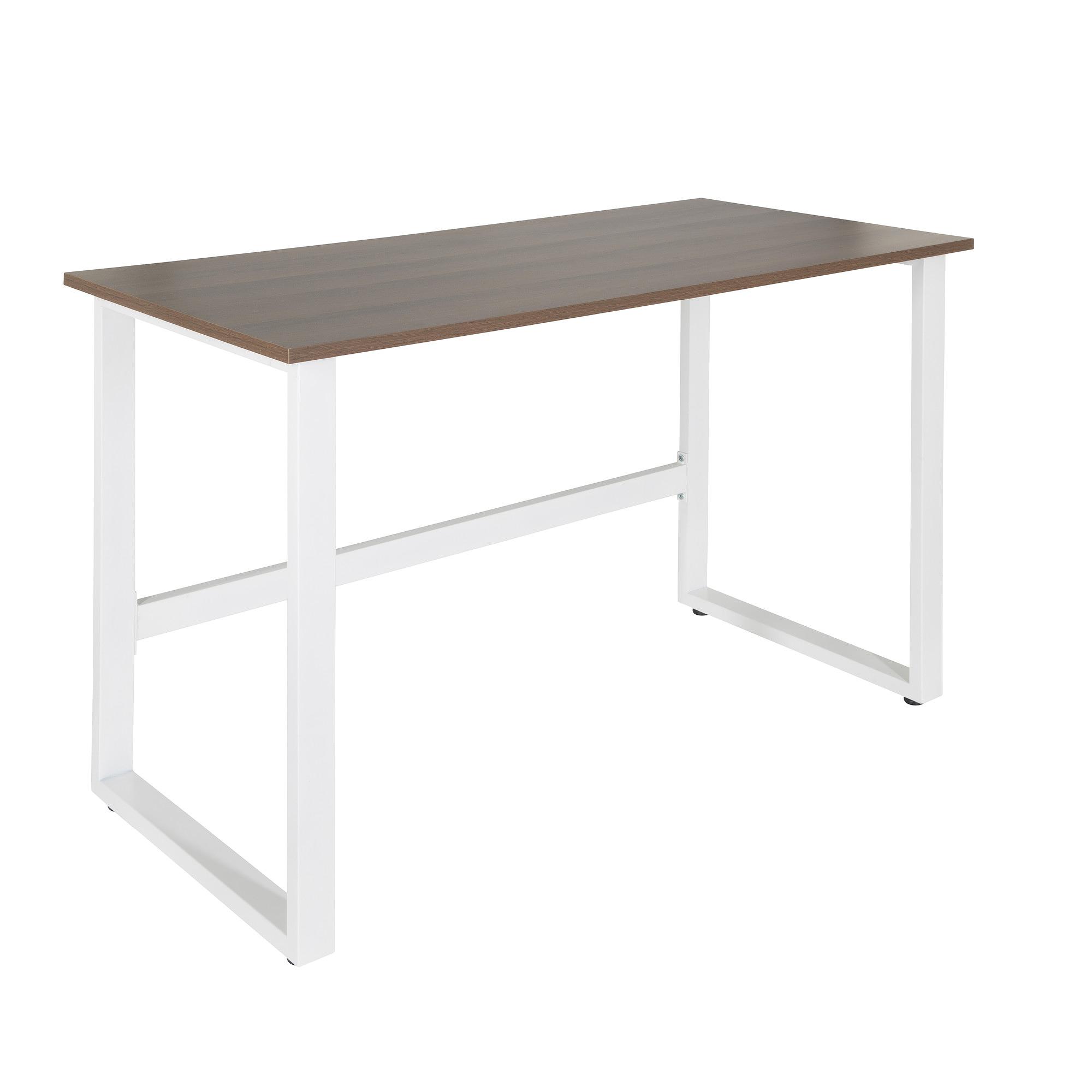 Workspace Light I Scrivania Legno Acciaio Noce Bianco 8