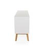 Tarolo Sideboard mit 2 Schubladen und 1 Tür Eiche Weiß 8