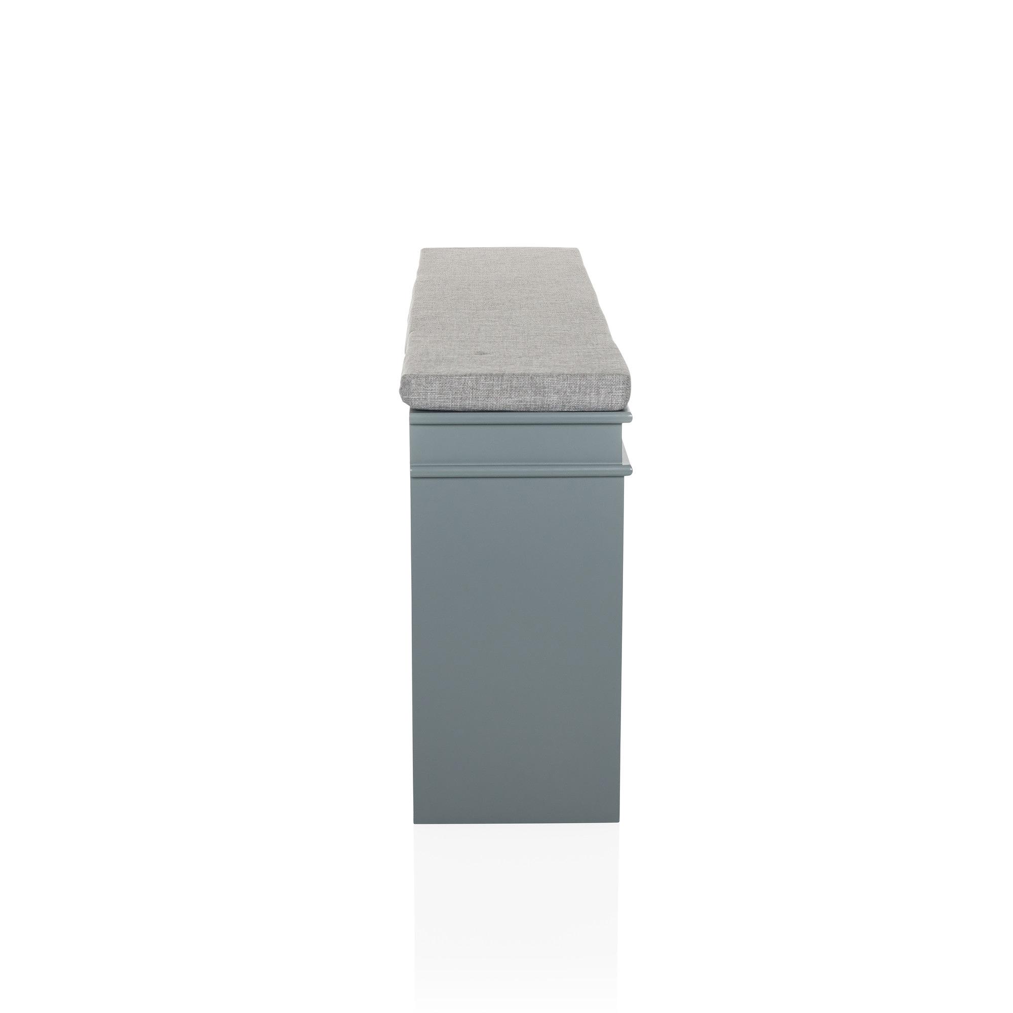 Estha I Shoe cabinet bench with seat cushion wood grey 9