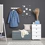 Estha I Shoe cabinet bench with seat cushion wood grey 6