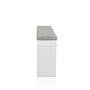 Estha I Shoe cabinet Bench with seat cushion Wood White Gray 9