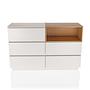 Melmo S Sideboard with 5 drawers Oak White 0