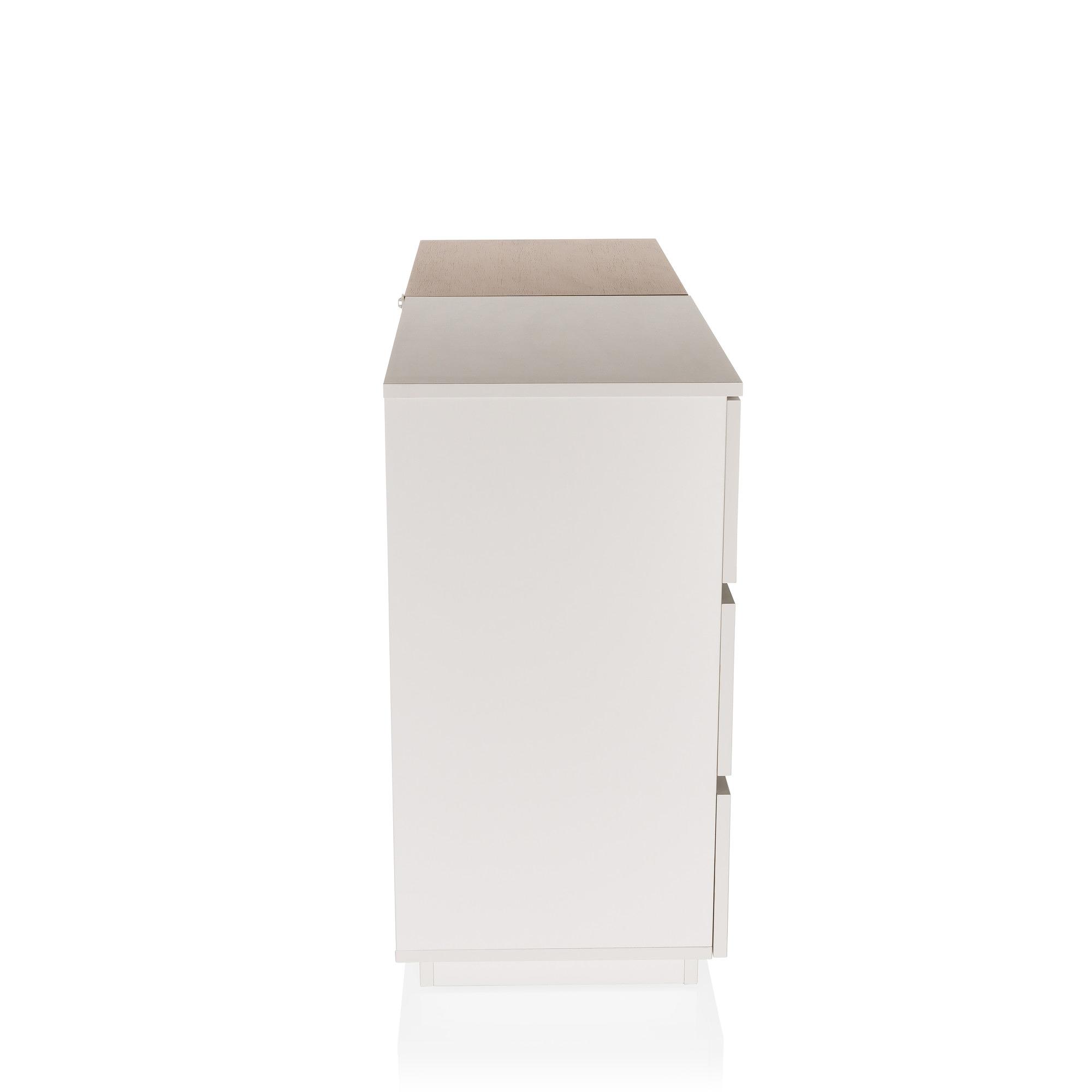 Melmo S Sideboard con 5 cassetti Rovere Bianco 9