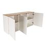 Kelo S Sideboard with 3 doors Oak White 1