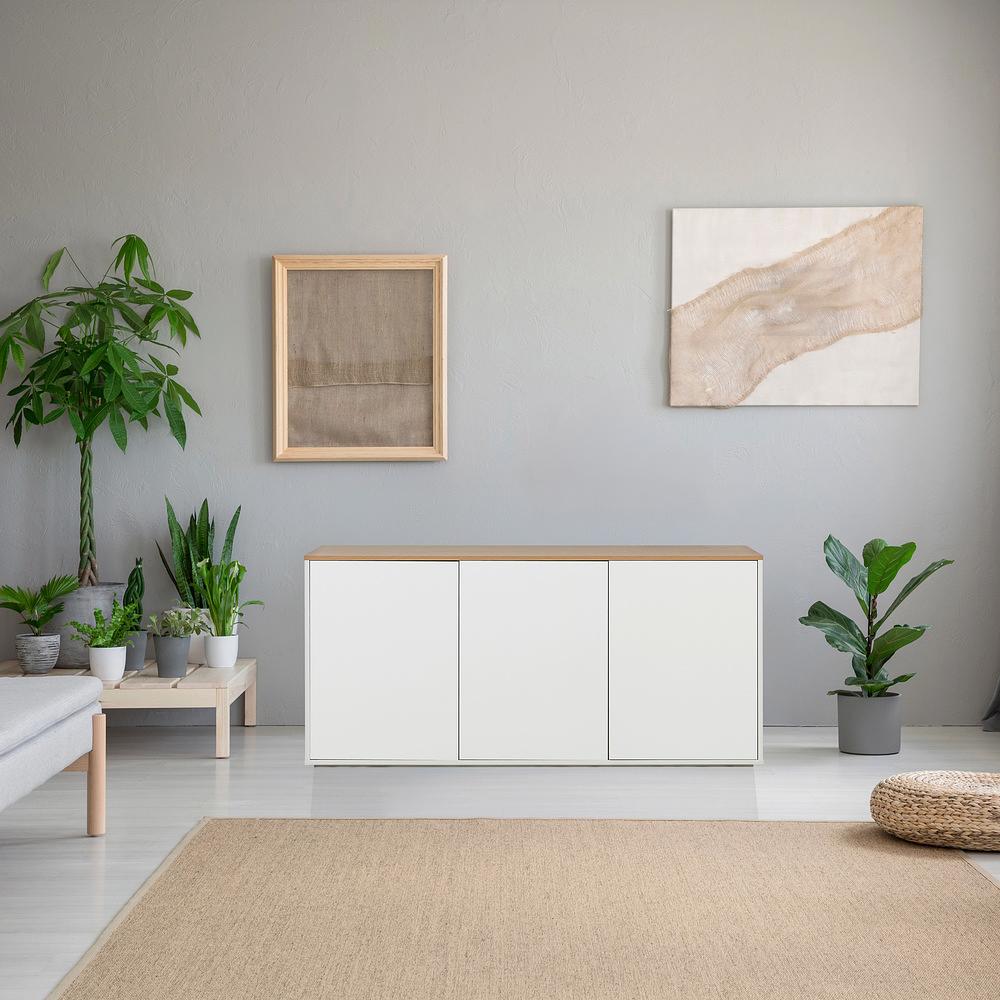 Kelo S Sideboard with 3 doors Oak White 5