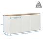 Kelo S Sideboard with 3 doors Oak White 4