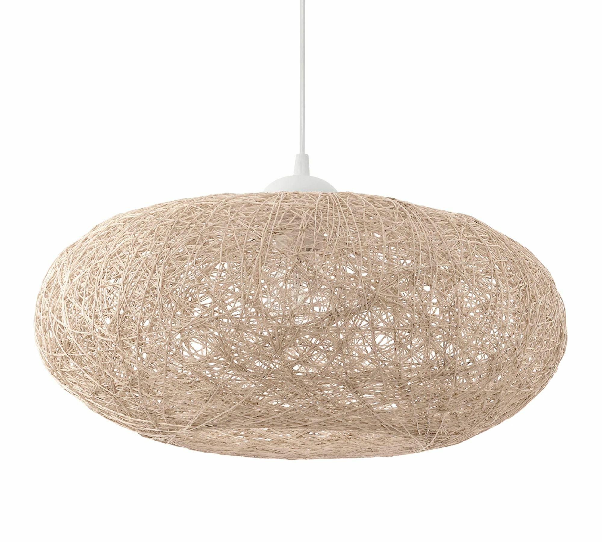 Pendelleuchte 1-flammig Mischgewebe Beige 0