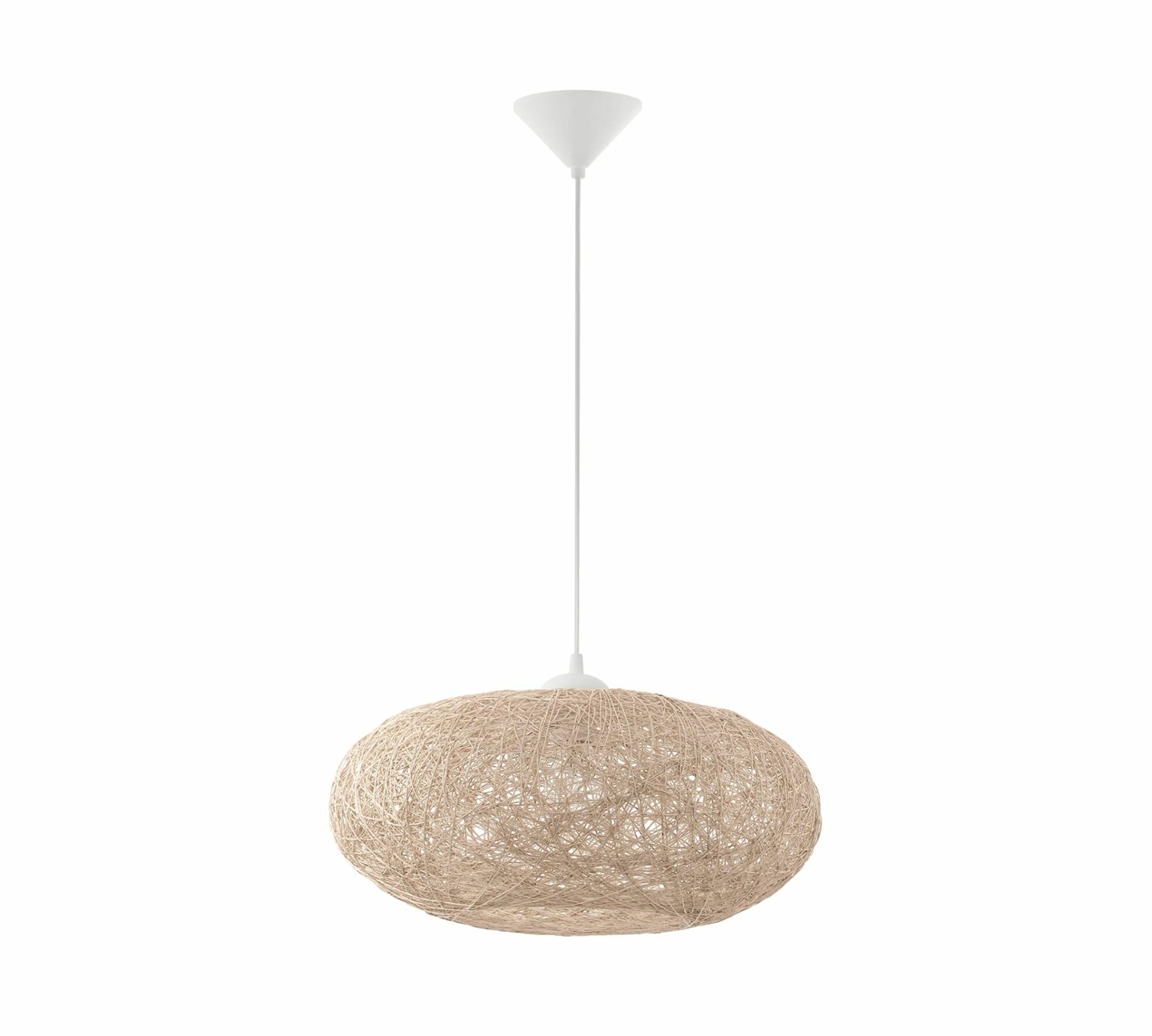 Pendelleuchte 1-flammig Mischgewebe Beige 1