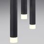 LED pendant lamp 3-flame acrylic glass aluminum black 2