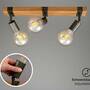 Deckenleuchte 3-flammig Holz Metall 3