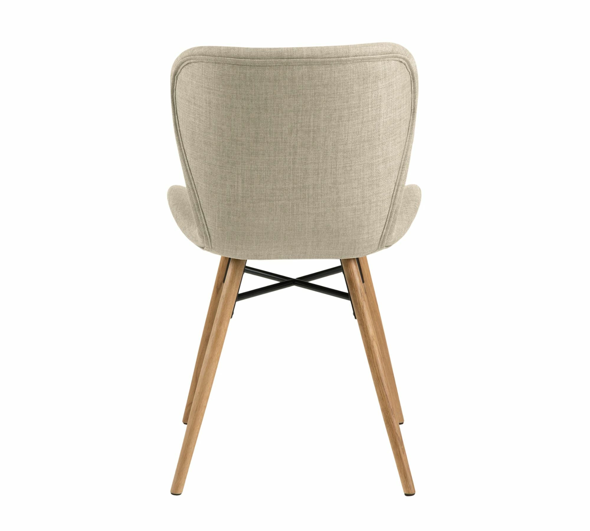 2x Polsterstuhl LIVARAS Webstoff Radis Creme 4