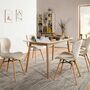 2x Polsterstuhl LIVARAS Webstoff Radis Creme 5