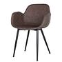 Armchair faux leather brown 0