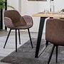 Armchair faux leather brown 1