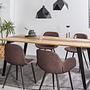 Armchair faux leather brown 2