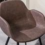 Armchair faux leather brown 3