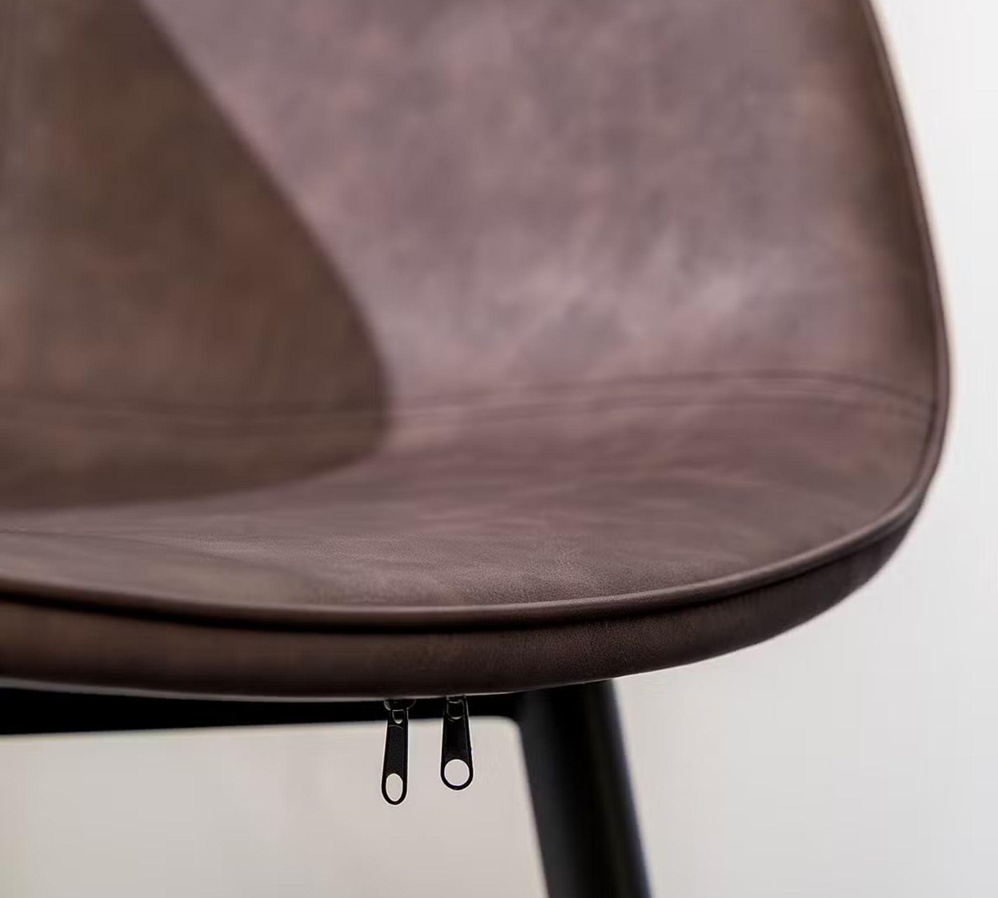 Armchair faux leather brown 4