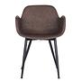 Armchair faux leather brown 6