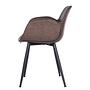 Armchair faux leather brown 7