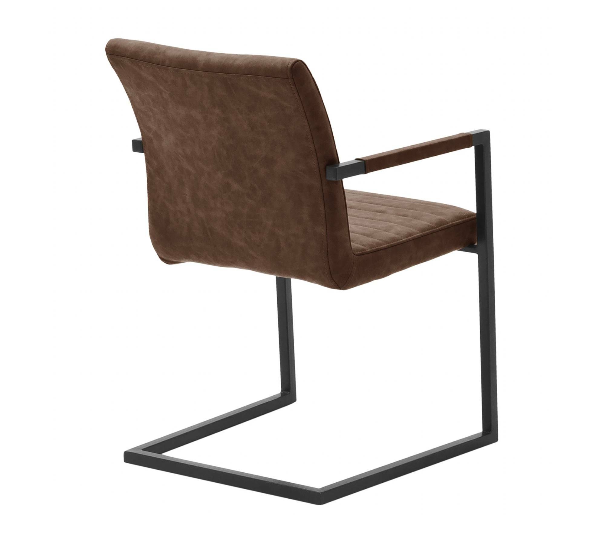 Armchair Faux Leather Brown 1