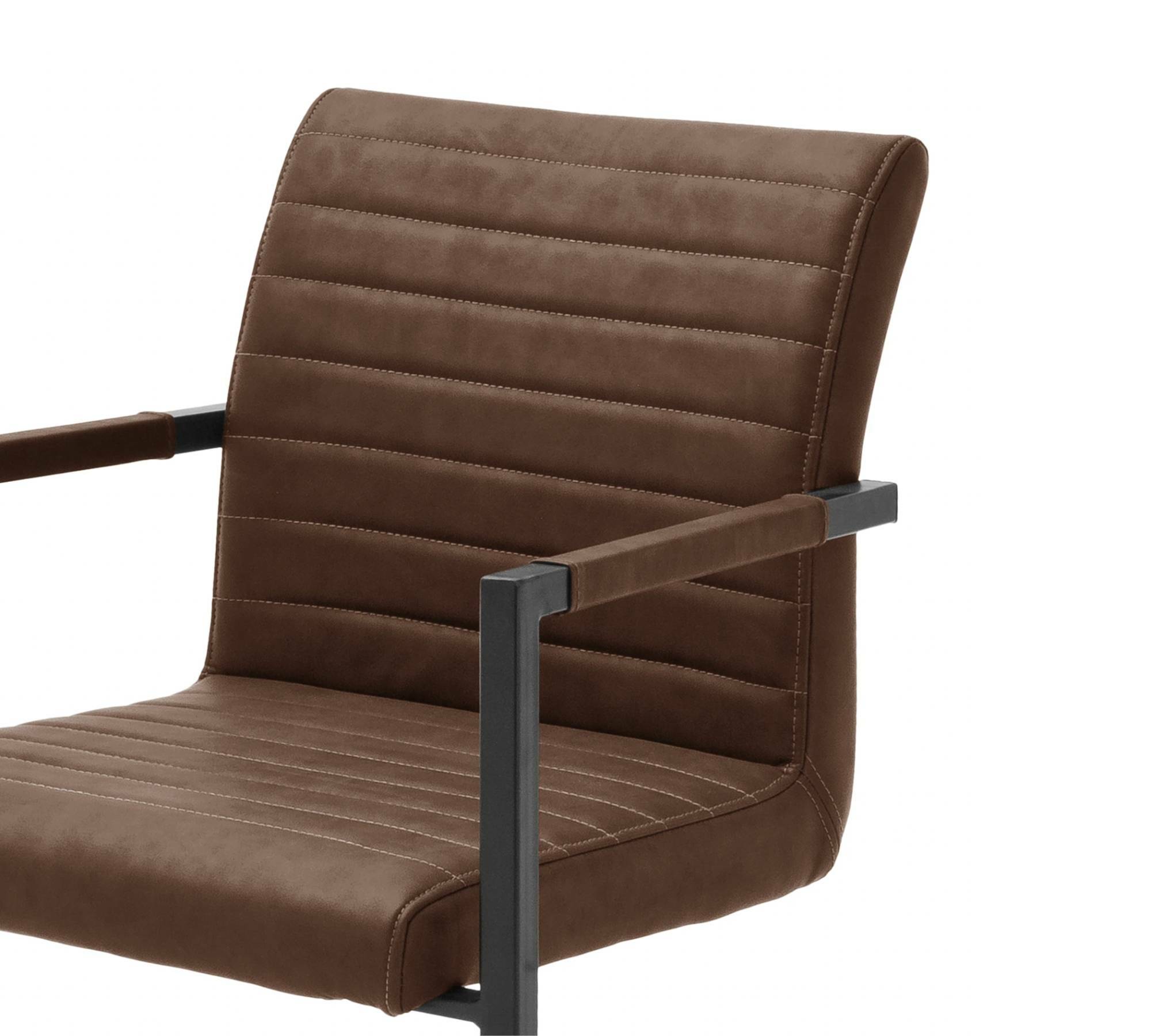 Armchair Faux Leather Brown 3