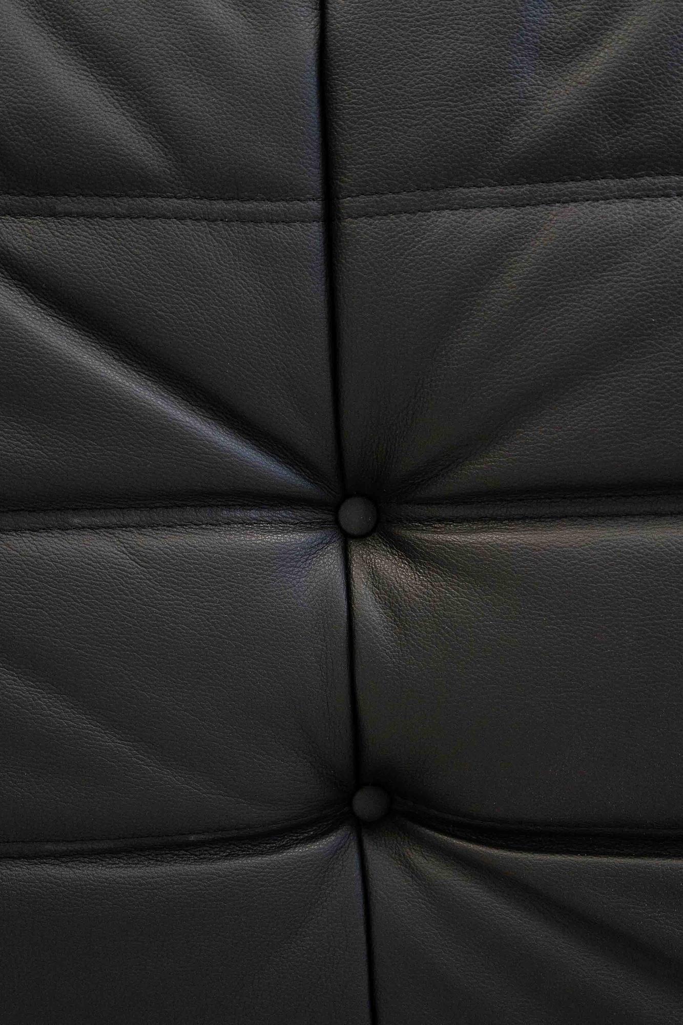 Divano Togo 2 posti con braccioli Pelle Madras Nero 8