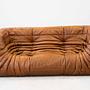 Togo Sofa 2-Sitzer mit Armlehne Pull-Up-Leder Kieferbraun 0