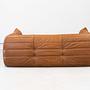 Divano Togo 2 posti con braccioli pelle pull-up marrone pino 4