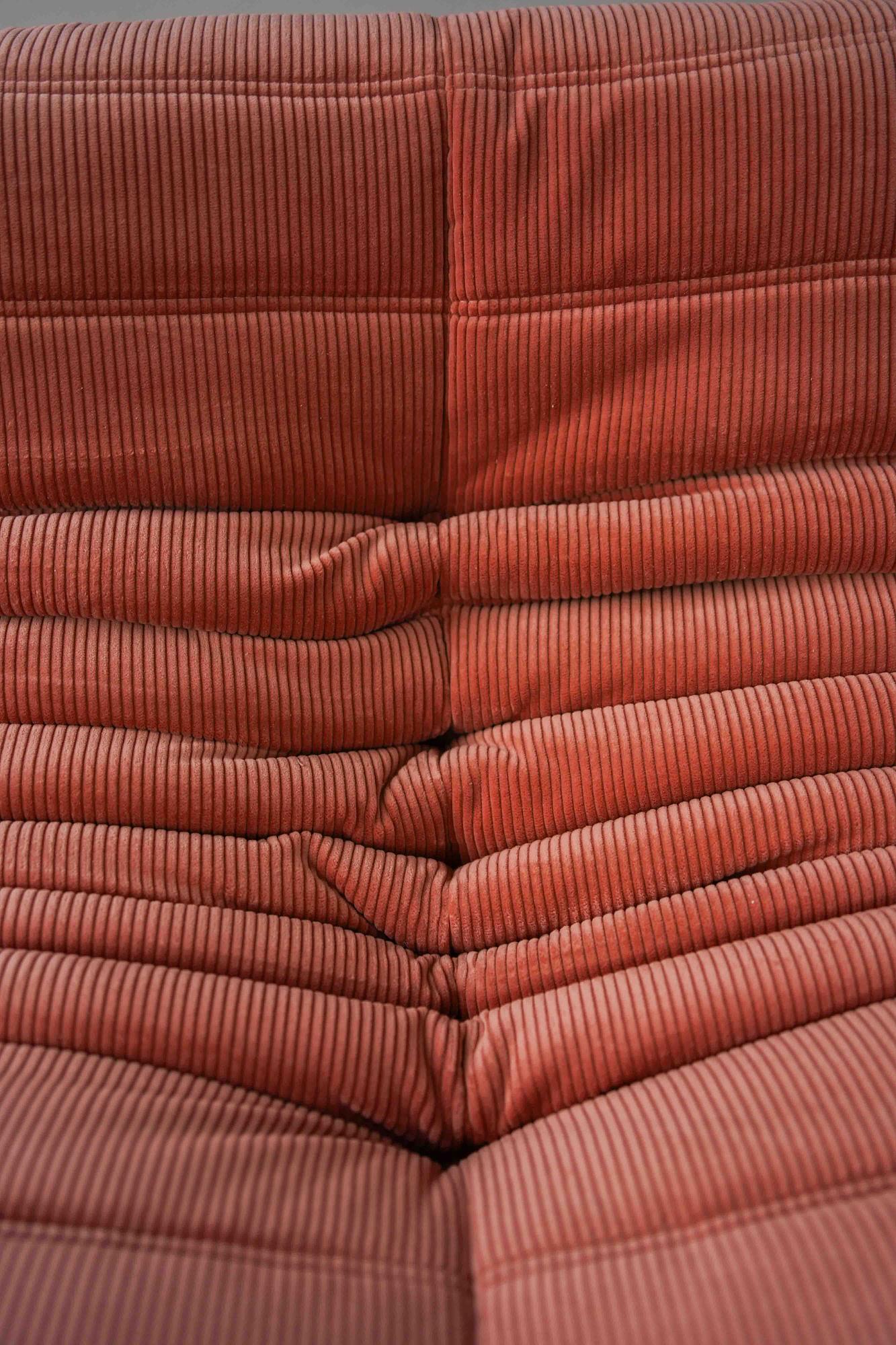 Togo Sofa 3-Seater Cord Coral 6