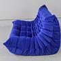 Togo Sofa 3-seater Velvet Cobalt Blue 2