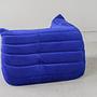 Togo corner sofa velvet cobalt blue 4