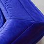 Togo Divano angolare velluto blu cobalto 6