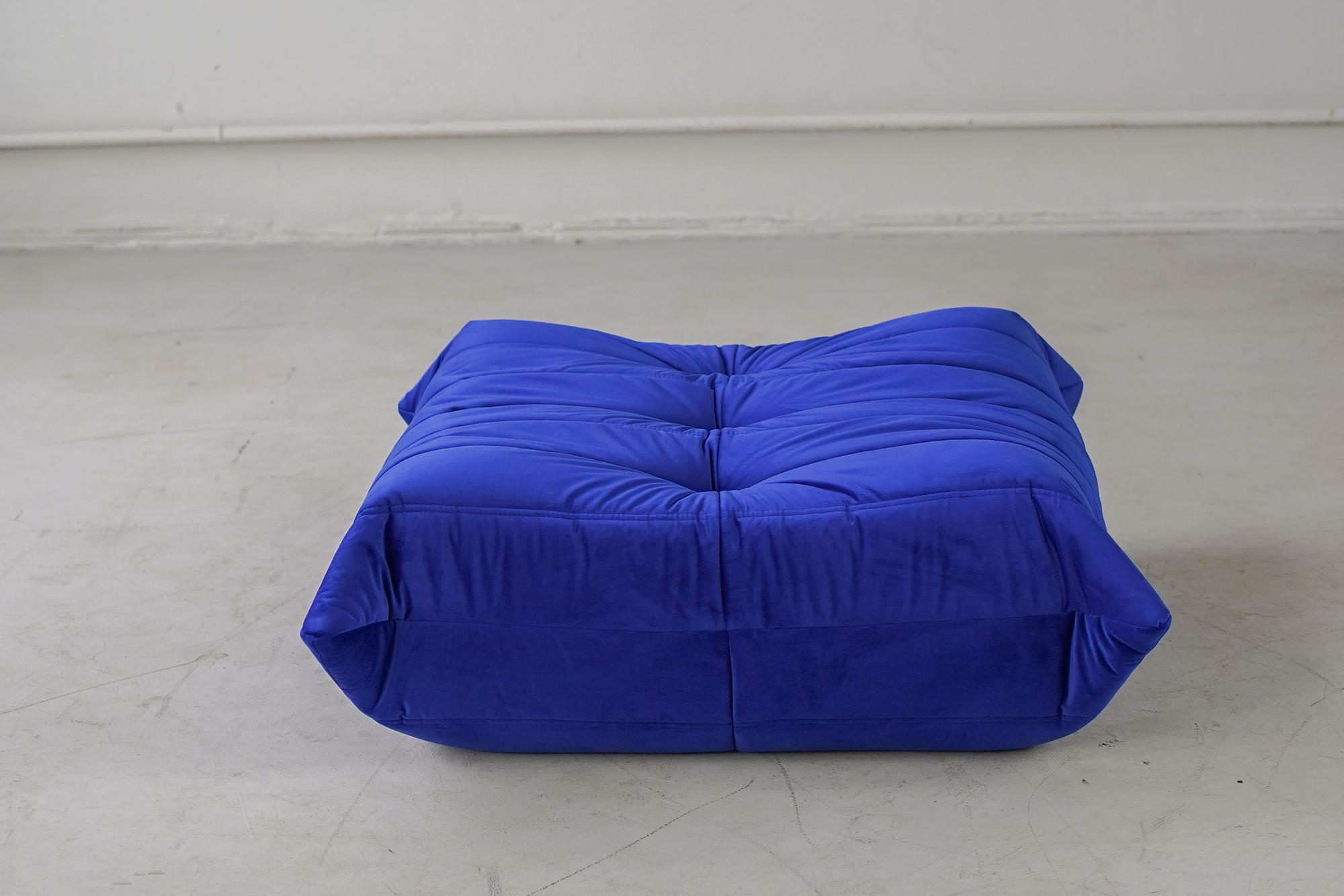 Togo Lounge Set 5-pc. Velvet Cobalt Blue 3